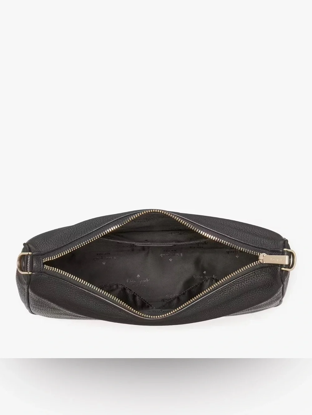 New KATE SPADE Emma Large Shoulder Crossbody Bag w/ Pouch Black Pebbled Leather - Picture 5 of 8